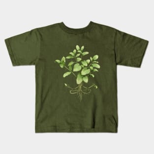 mint plant yoga Kids T-Shirt